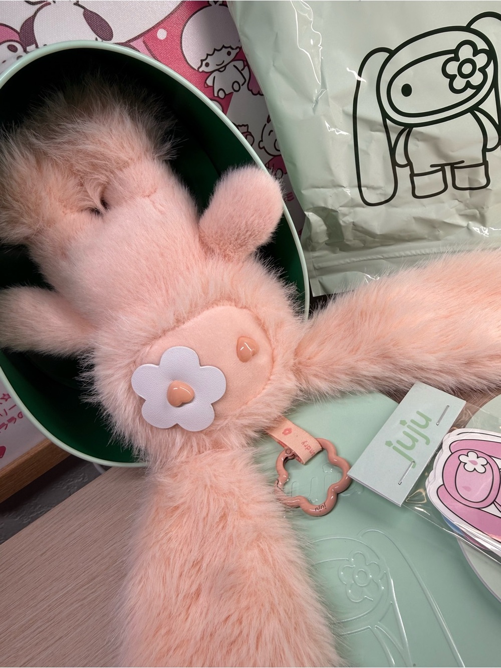 NEW Cj Hendry JuJu Easter Keychain Plush – Limited Edition: Cleo (Soft Peach)